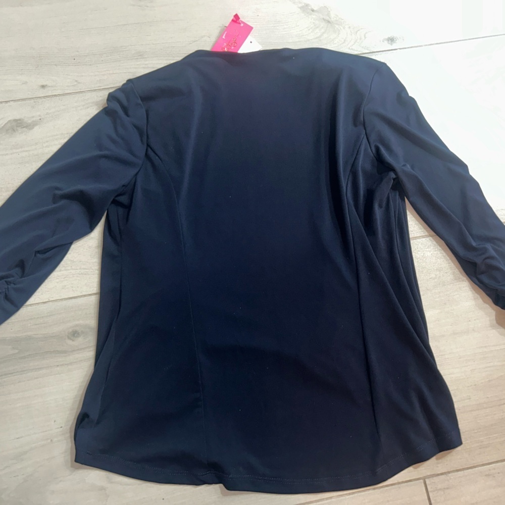 Lilly Pulitzer Tatum Cardigan 3/4 Sleeve True Navy Size S - Picture 5 of 9